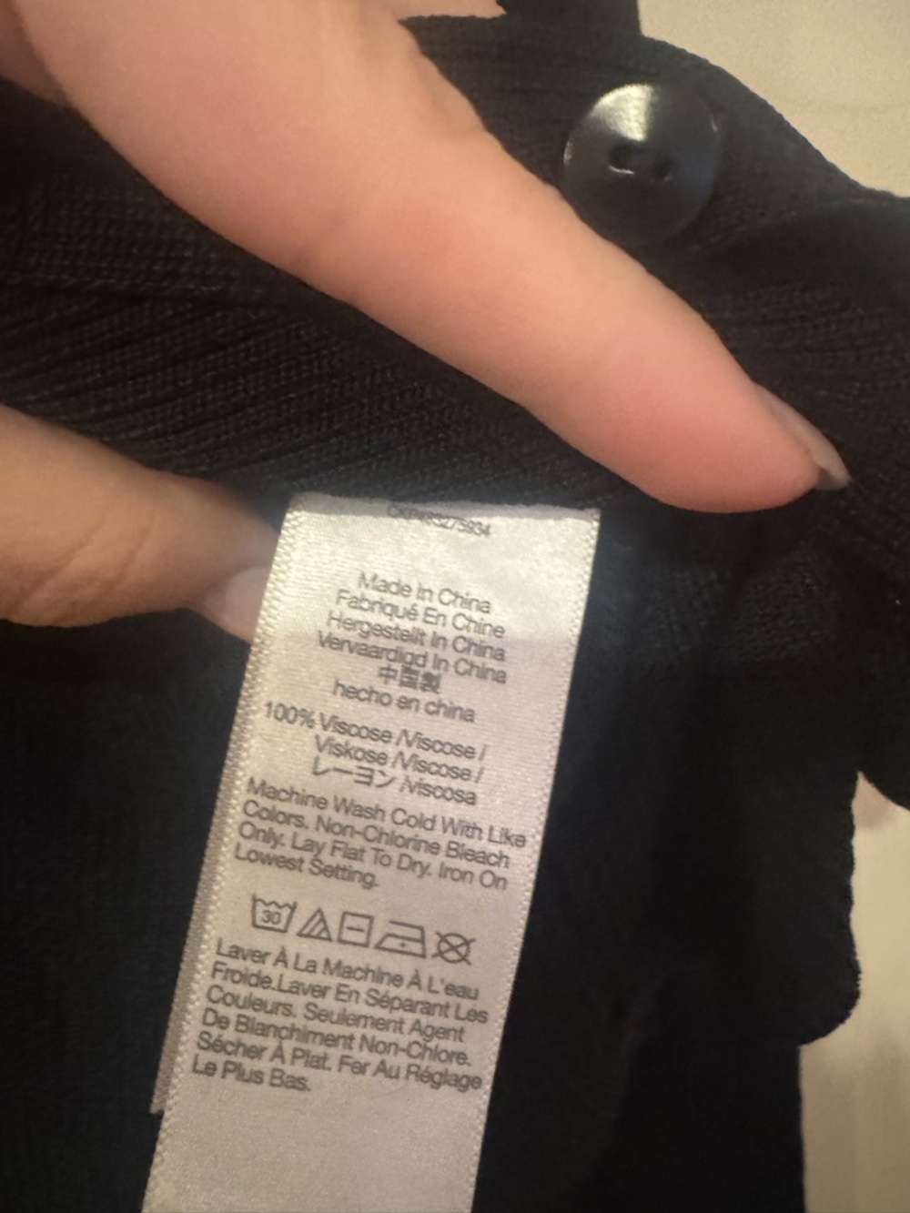 Madewell Black Ribbed Button-Up Cardigan - Picture 5 of 6